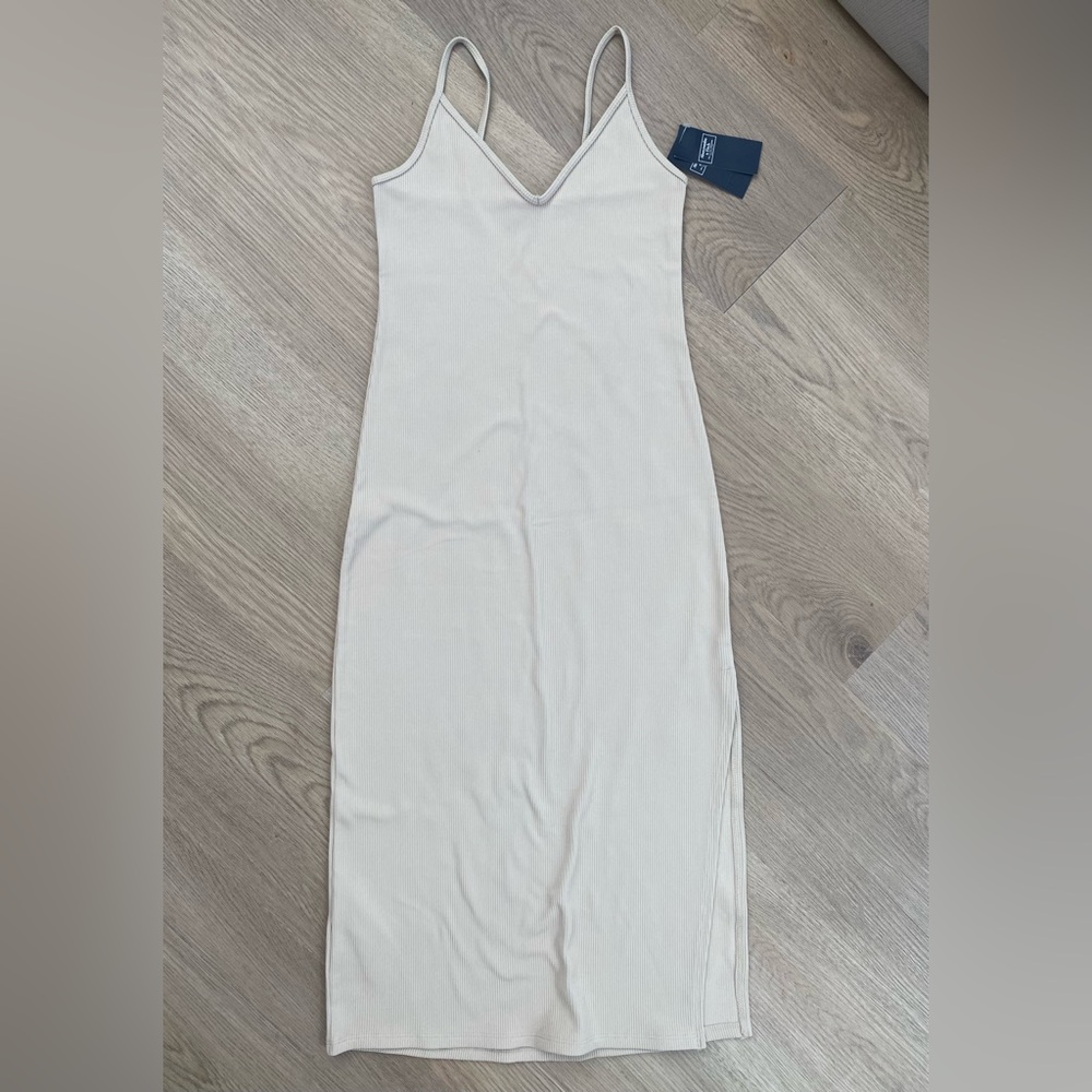 Abercrombie tank top midi dress with slit.